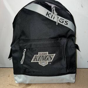 Vintage Los‎ Angeles LA Kings Backpack Bag Black NHL Nasco Embroidered